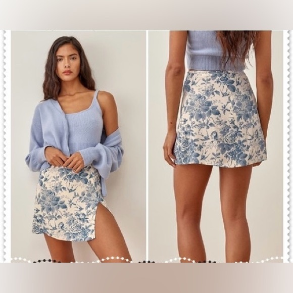 Reformation Margot Skirt in Pompadour, size 2, brand new, never worn. - Picture 6 of 12